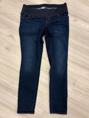Old Navy Dark Blue Skinny Low Panel Maternity Jeans